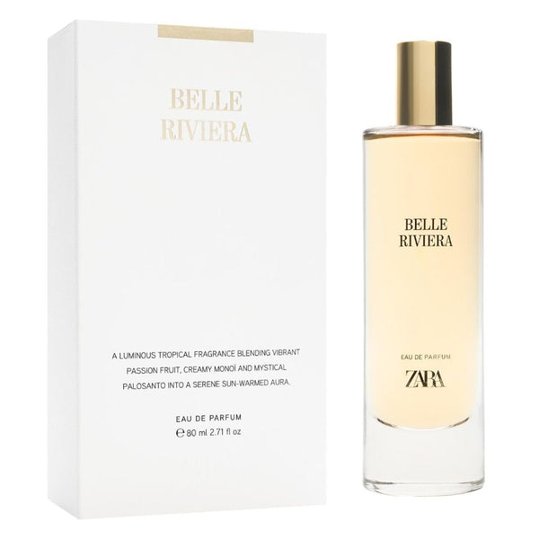 Zara Belle Riviera Woody Fruity Fragrance with Passion Fruit, Monoi & Palo Santo, Exotic Creamy Sophisticated Perfume for Women Eau de Parfum EDP 80ml (2.72 fl oz)