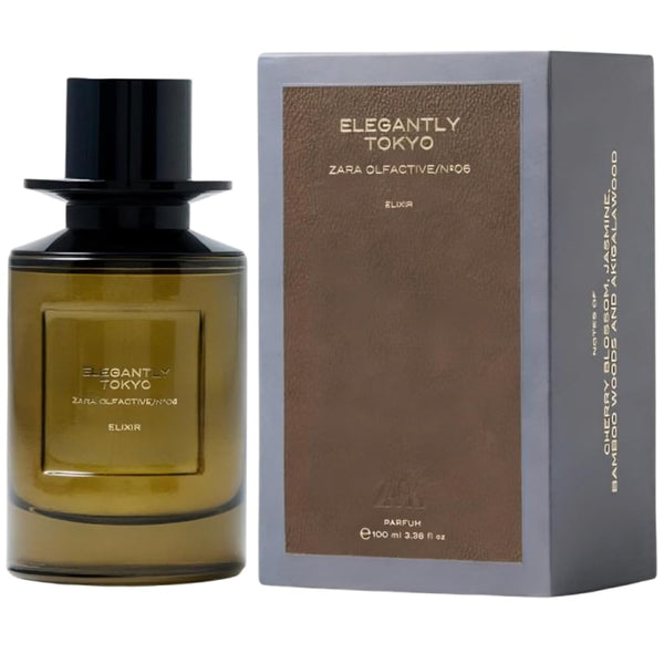 Zara Elegantly Tokyo Elixir Parfum for Men, Woody Floral Fragrance with Jasmine, White Flowers and Akigalawood Notes, Long-Lasting Cologne Spray by Jo Malone CBE, 100ml (3.4 fl. oz.)