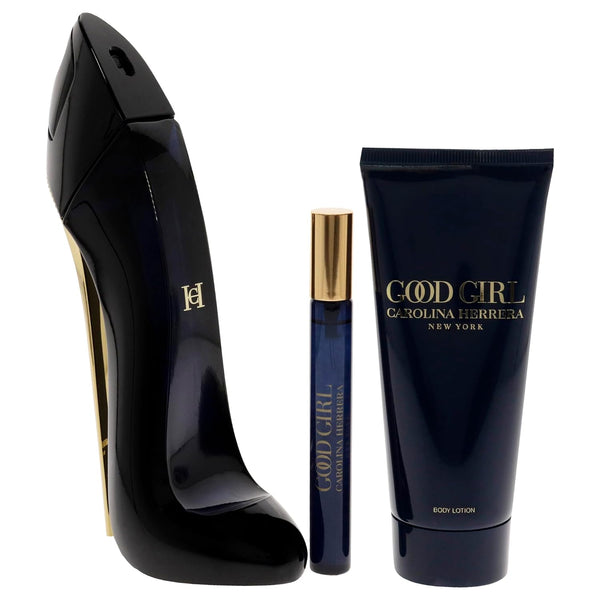 Good Girl by Carolina Herrera for Women - 3 Pc Gift Set 2.7oz EDP Spray, 3.4oz Body Lotion, 10ml EDP Spray