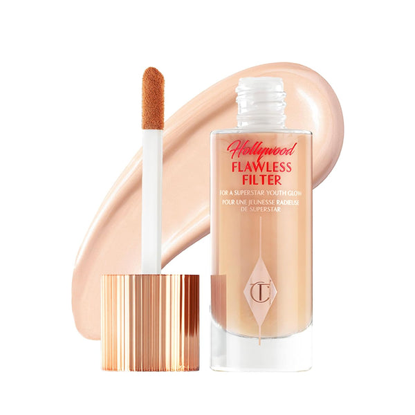 Charlotte Tilbury Hollywood Flawless Filter - Multi‑Use Makeup Primer, Complexion Booster & Illuminating Liquid Highlighter with Sheer Coverage - Smooths & Blurs Skin