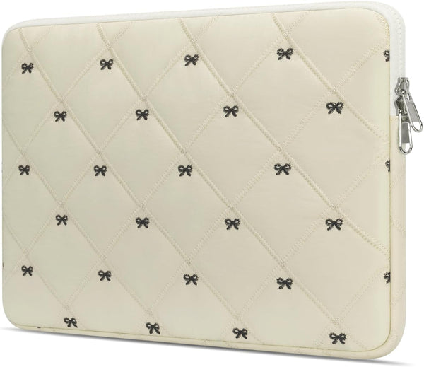 14 Inch Lightweight Bow Puffy Laptop Sleeve Case Laptop Bag for Girl