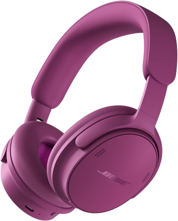 Bose QuietComfort Headphones (2nd Gen) - Wireless Headphones, Active Over Ear Noise Cancelling and Mic, Immersive Audio, USB-C Charging and Lossless Audio, Up to 24 Hours of Play time, Rosewood Mauve
