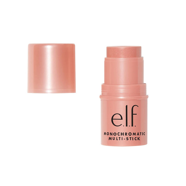 e.l.f. Monochromatic Multi Stick, Travel-Sized Luxuriously Creamy & Blendable Color, For Eyes, Lips & Cheeks, Vegan & Cruelty-Free, Glistening Peach, 0.17 Oz