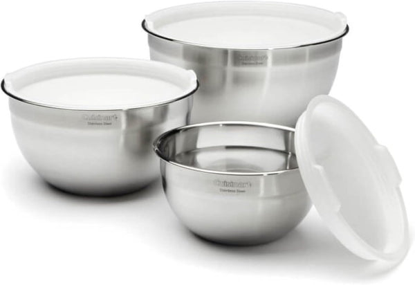 Cuisinart Mixing Bowl Set, Nesting Bowls, Stainless Steel, 3-Piece