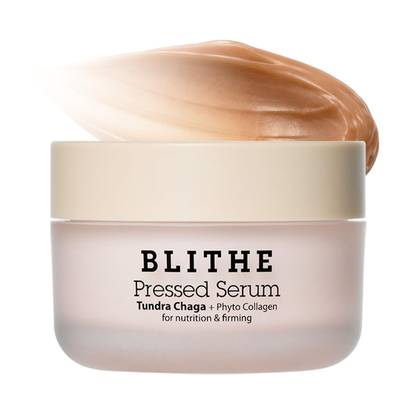 BLITHE Pressed Serum Tundra Chaga With Peptide & Collagen | Korean Moisturizer | Anti Aging Cream & Skin Tightening Cream for Face | Formula for an Instant Face Lift, 1.69 fl oz