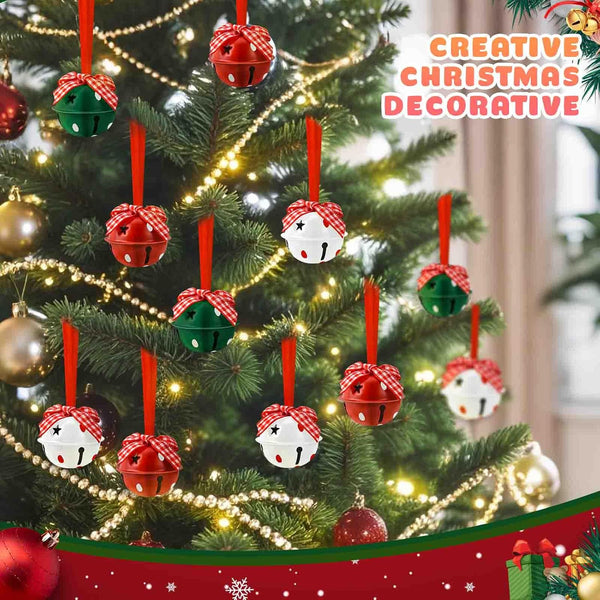 12pcs Jingle Bells 1.57in/4cm Craft Bells for Christmas Party, Xmas Tree, Wreath Ornaments & Holiday DIY Decorations