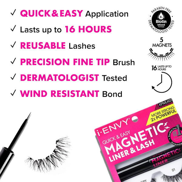 KISS i Envy Magnetic Eyeliner Wind Resistant, Last Up To 16hrs