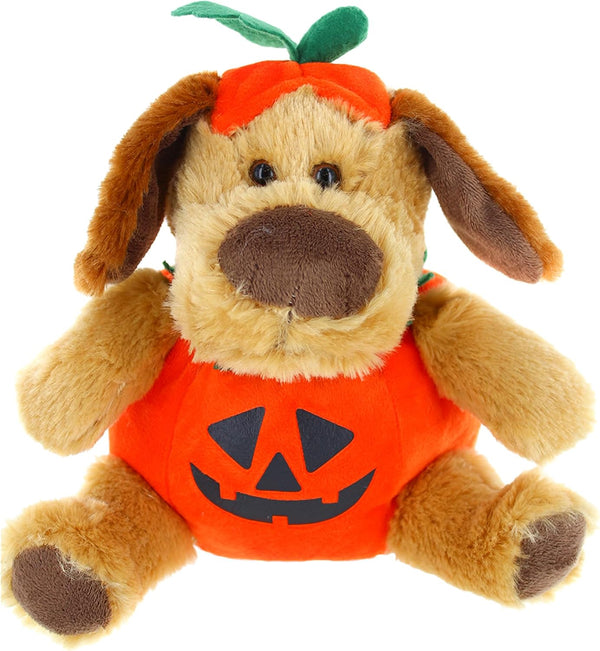 Plush Halloween Dog with Pumpkin - Soft Toy, Home Decor - Gifts for Kids & Toddler Baby - 9 Inches (Halloween Dog)