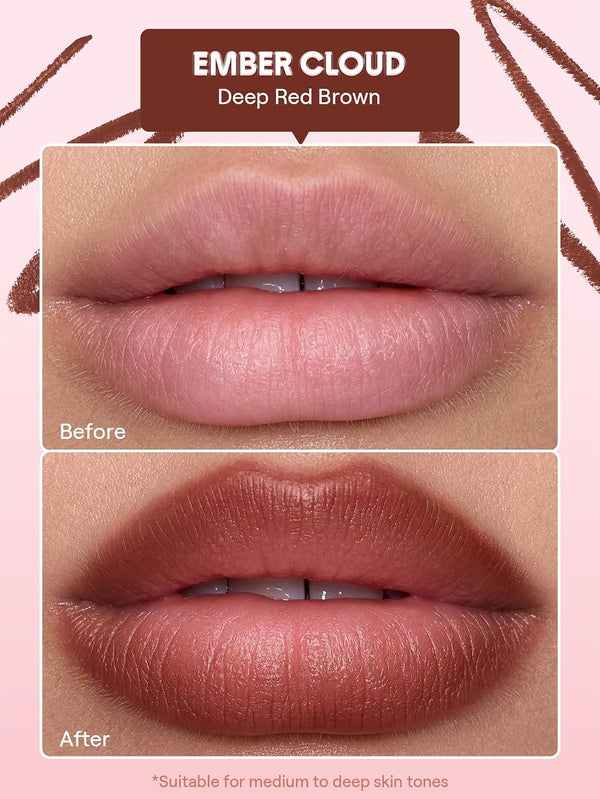 SHEGLAM Cloudline Blur Lip Liner Long Lasting,Vegan & Cruelty-Free Lip Stain-Ember Cloud