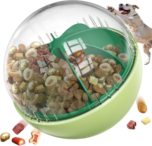 XL Rolling Dog Treat Dispenser Toys Wobble Giggle Ball, Slow Feeder