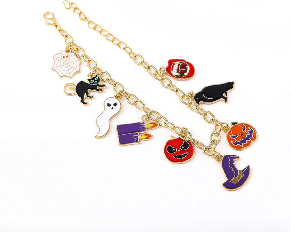 Christmas Charm Bracelet for Women,Santa Claus Snowman Tree Socks Pendant Bracelet,Adjustable Alloy Drop Bracelet for Women Xmas Party Costume Accessories Gift