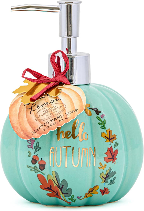 Fall Teal Pumpkin Soap Dispenser, Harvest Lemon Scent