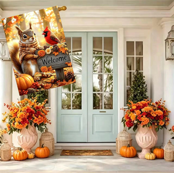 Large Fall Garden Flag 28 x 40 Double Sided Outdoor House Flags