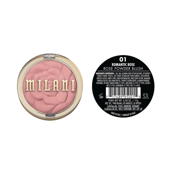 Milani Rose Blush, Powder Blush for Cheeks - Natural Matte - Romantic Rose | Soft, Seamless-Blend Powder Blush With Buildable Color And A Natural Matte Finish. Shape, Contour & Highlight. Made In Italy