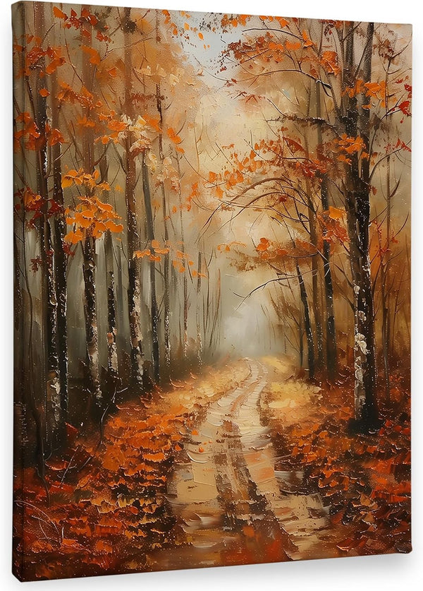PHAMTE Fall Vintage Landscape Pictures Wall Art Decor Canvas 11x14 Inch