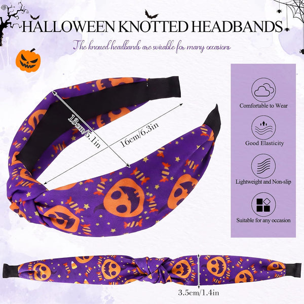 obeoby 8 Pack Halloween Headbands, Halloween Hair Accessories Gifts