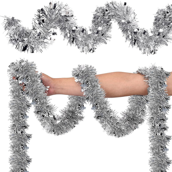 39 FT Silver Tinsel Garland Metallic Christmas Tree Party Decoration