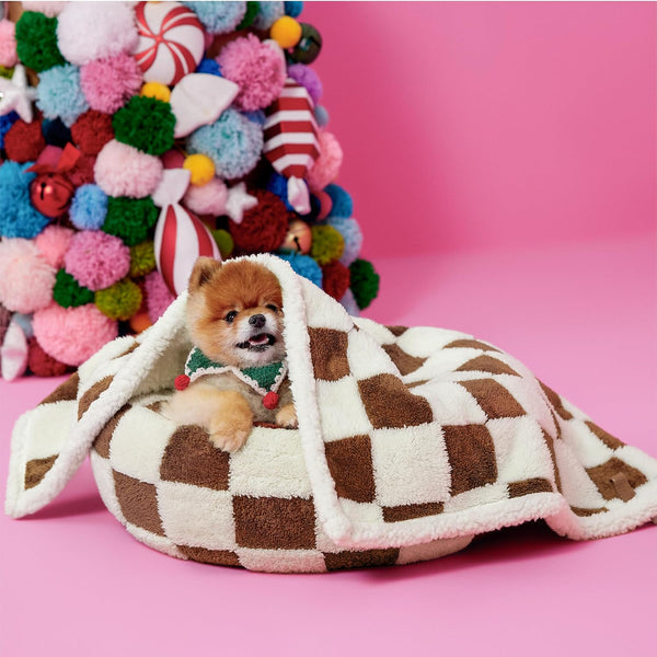 LE SURE Waterproof Dog Blankets for Small Dogs Cute Cozy 3D Jacquard,25x35