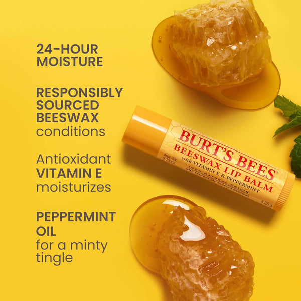 Burt's Bees 100% Natural Moisturizing Lip Balm (Original Beeswax)
