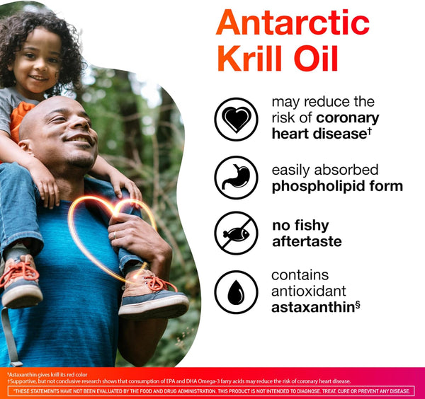 MegaRed - Omega-3 Krill Oil 350mg Softgels (130 Count in A Bottle), EPA & DHA Omega-3 Fatty Acids with No Fishy Aftertaste Unlike Fish Oil, Contains Antioxidant Astaxanthin