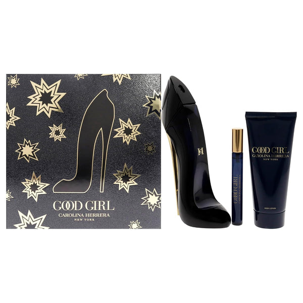 Good Girl by Carolina Herrera for Women - 3 Pc Gift Set 2.7oz EDP Spray, 3.4oz Body Lotion, 10ml EDP Spray