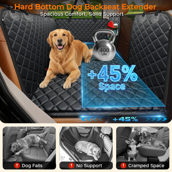 URPOWER Hard Bottom Dog Car Seat Cover, Back Seat Extender for Cars & SUVs
