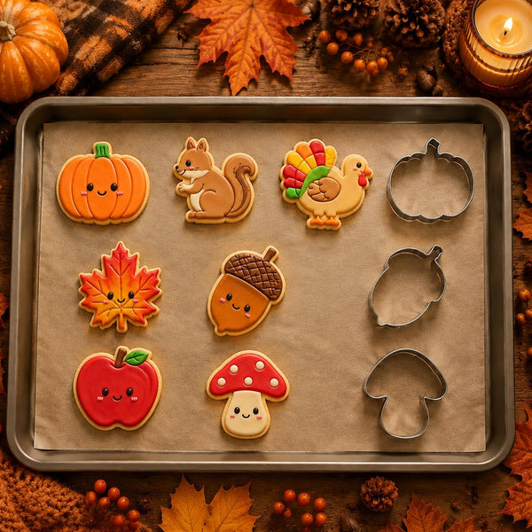 Fall Thanksgiving Cookie Cutters - 7PCS Stainless Steel Biscuit Molds