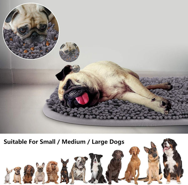 Rundik Snuffle Mat for Dogs, 17'' x 21'' Dog Sniffing Interactive Feeding Game Boredom, Puzzle Toys Encourages Natural Foraging Skills and Stress Relief Small/Medium/Large Dogs