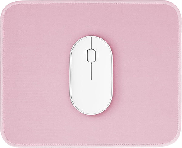 Pink Mouse Pad, Nice and Cute Mouse Pad, Splash-Proof Textured 10.2 x 8.2Inch, Stitched Edge Non-Slip Waterproof Rubber