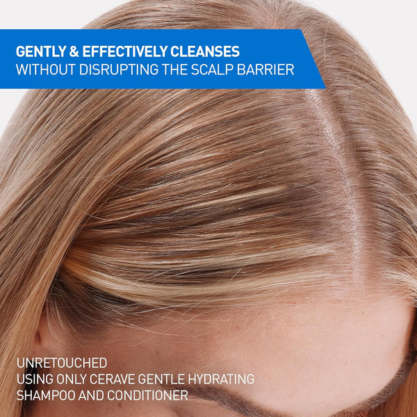 CeraVe Gentle Hydrating Shampoo and Conditioner Bundle, With Ceramides, Niacinamide & Hyaluronic Acid For Soft, Healthy Looking Hair & Scalp, Sulfate Free & Color Safe, For All Hair Types