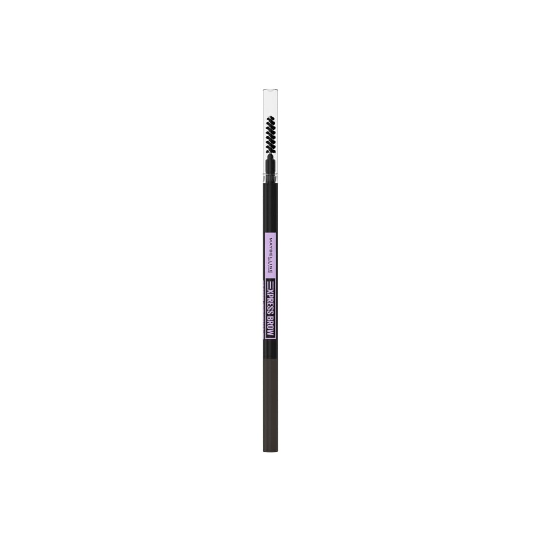 Maybelline Express Brow Ultra Slim Eyebrow Makeup, Brow Pencil with Precision Tip and Spoolie for Defined Eyebrows, Black Brown, 1 Count (Packaging May Vary)