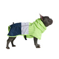 Spark Paws Dog Raincoat, Waterproof Windproof Rain Jacket, for Small Medium Large Extra Large Dogs, Reflective Breathable Full-Body Coverage Dry Suit - Neon White Navy Blue, 2XL