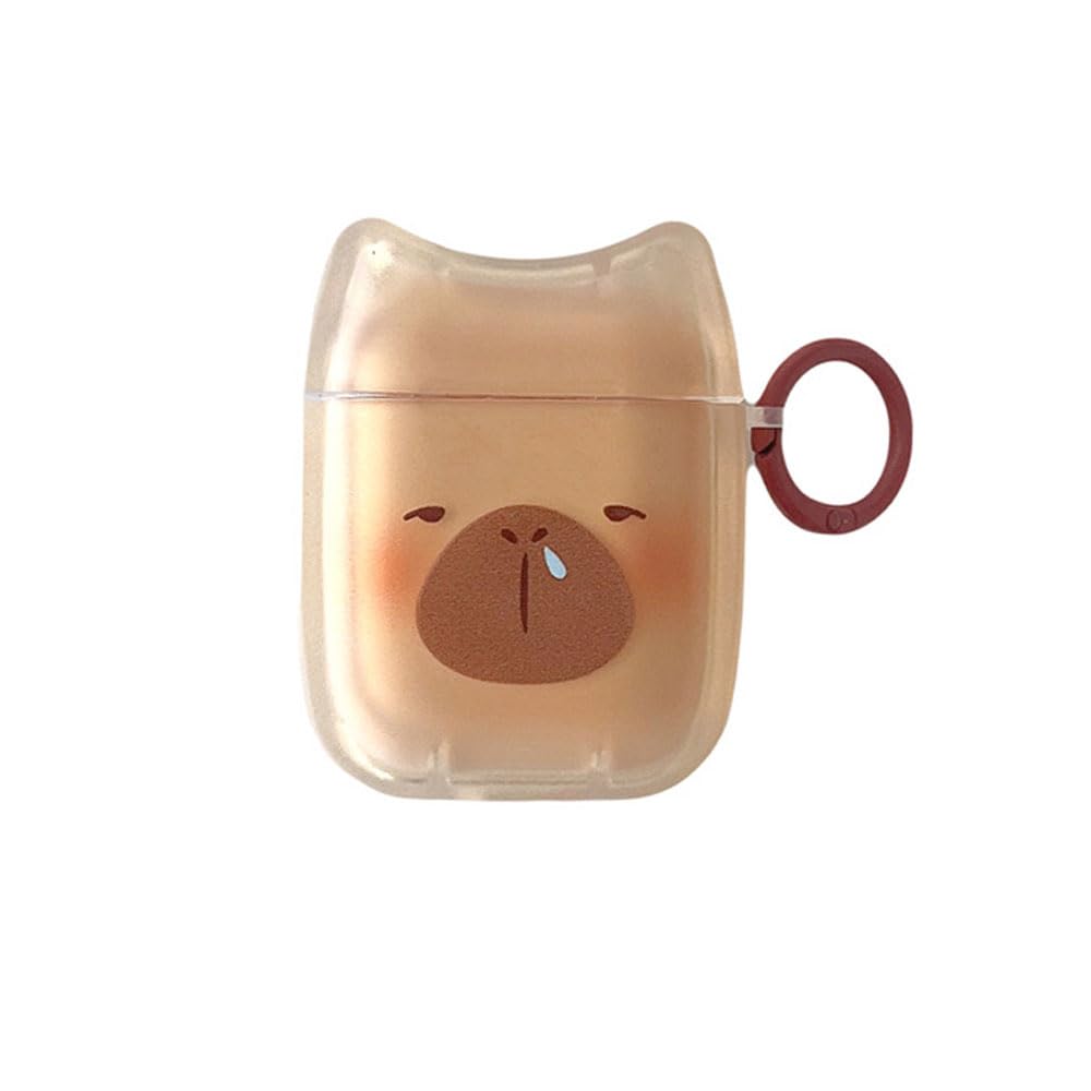 Transparent Clear Earphone Case for AirPods 4, Cute Lovely Cat Face Soft TPU Silicone Case, Kitty Ear AirPods 4 Cover Protective Skin Shockproof Protector for iPod Earbuds -Sleeping Bowknot Cat
