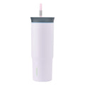 Owala FreeSip Tumbler Insulated Stainless Steel Water Bottle with Built-in Straw and Side Handle, For Travel, Work, School, and Sports, 40oz, BPA Free, Leak Proof, Strawberry Fields