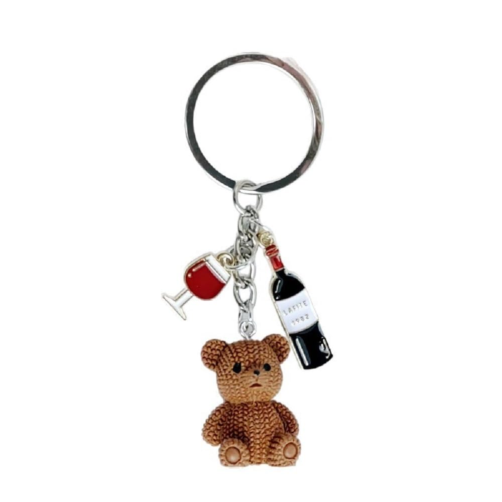 Bear Party Favor Keychains Coffee Charms Animals Theme Party Return Favors Supplies