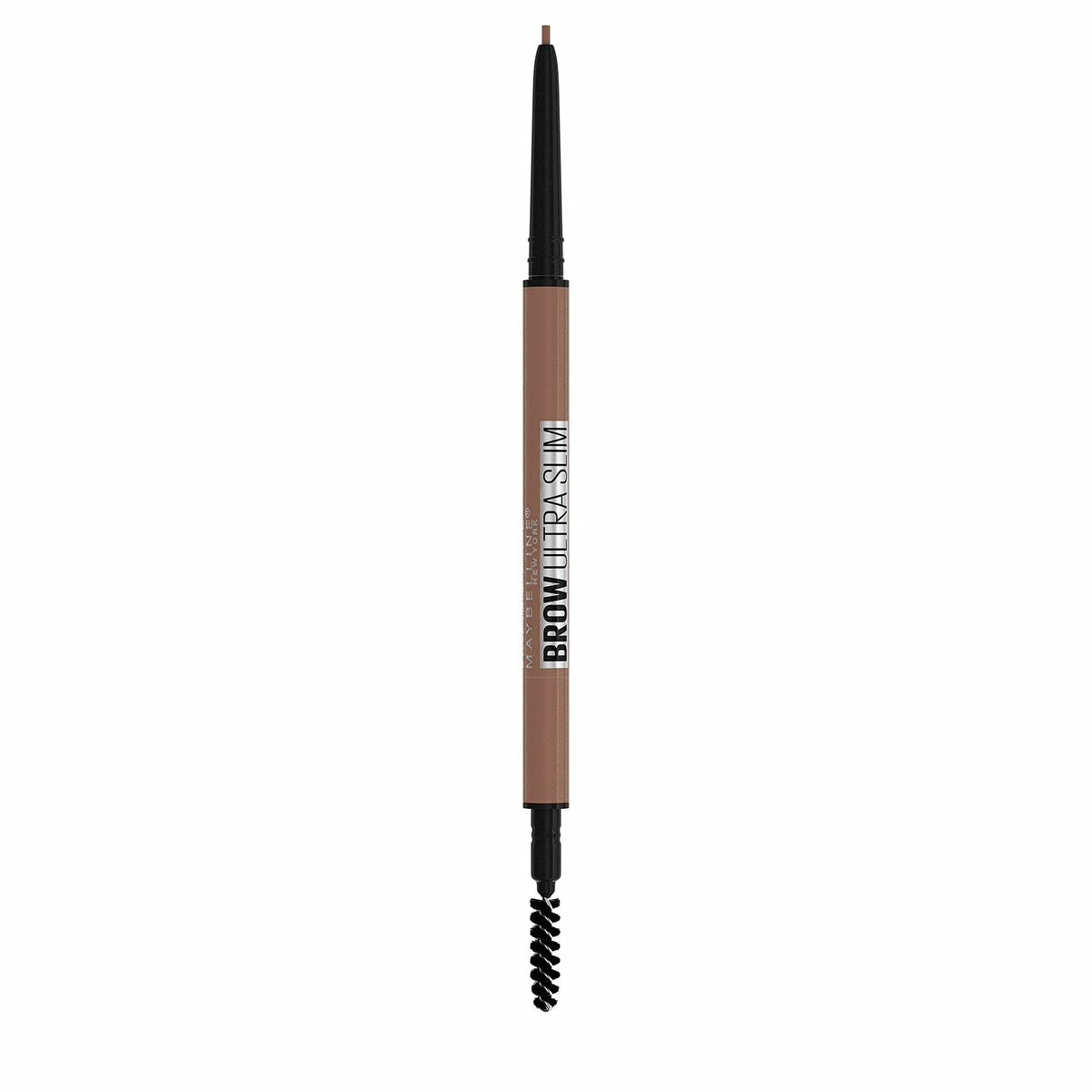 Maybelline Express Brow Ultra Slim Eyebrow Makeup, Brow Pencil with Precision Tip and Spoolie for Defined Eyebrows, Black Brown, 1 Count (Packaging May Vary)