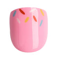 Kiss Impress Mini Mani Press On Nails for Girls & Tween Kids, 20 Super Duper Short Squoval Press-Ons with Pink Glitter Sprinkle, Mom Approved for Small Nail Beds, No Glue Needed, Mini File Included