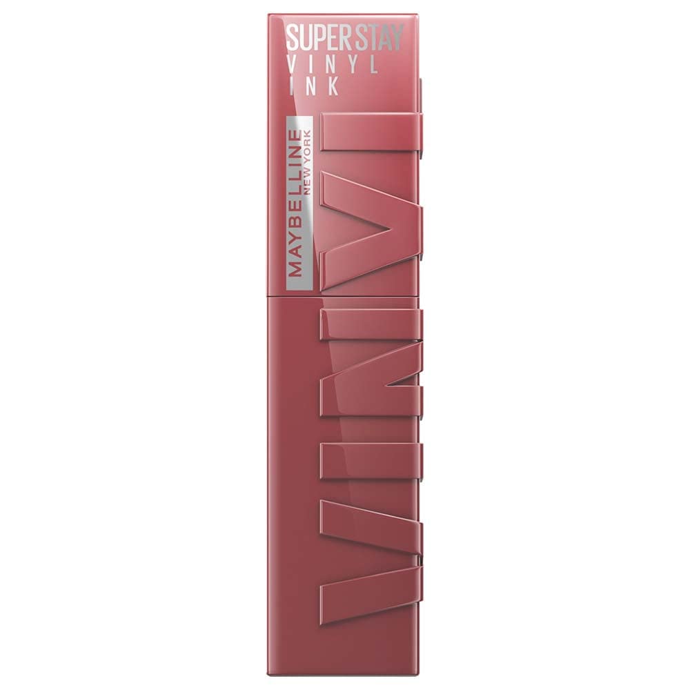 Maybelline Super Stay Vinyl Ink Longwear No-Budge Liquid Lipcolor Makeup, Highly Pigmented Color and Instant Shine, Cheeky, Rose Nude Lipstick, 0.14 fl oz, 1 Count