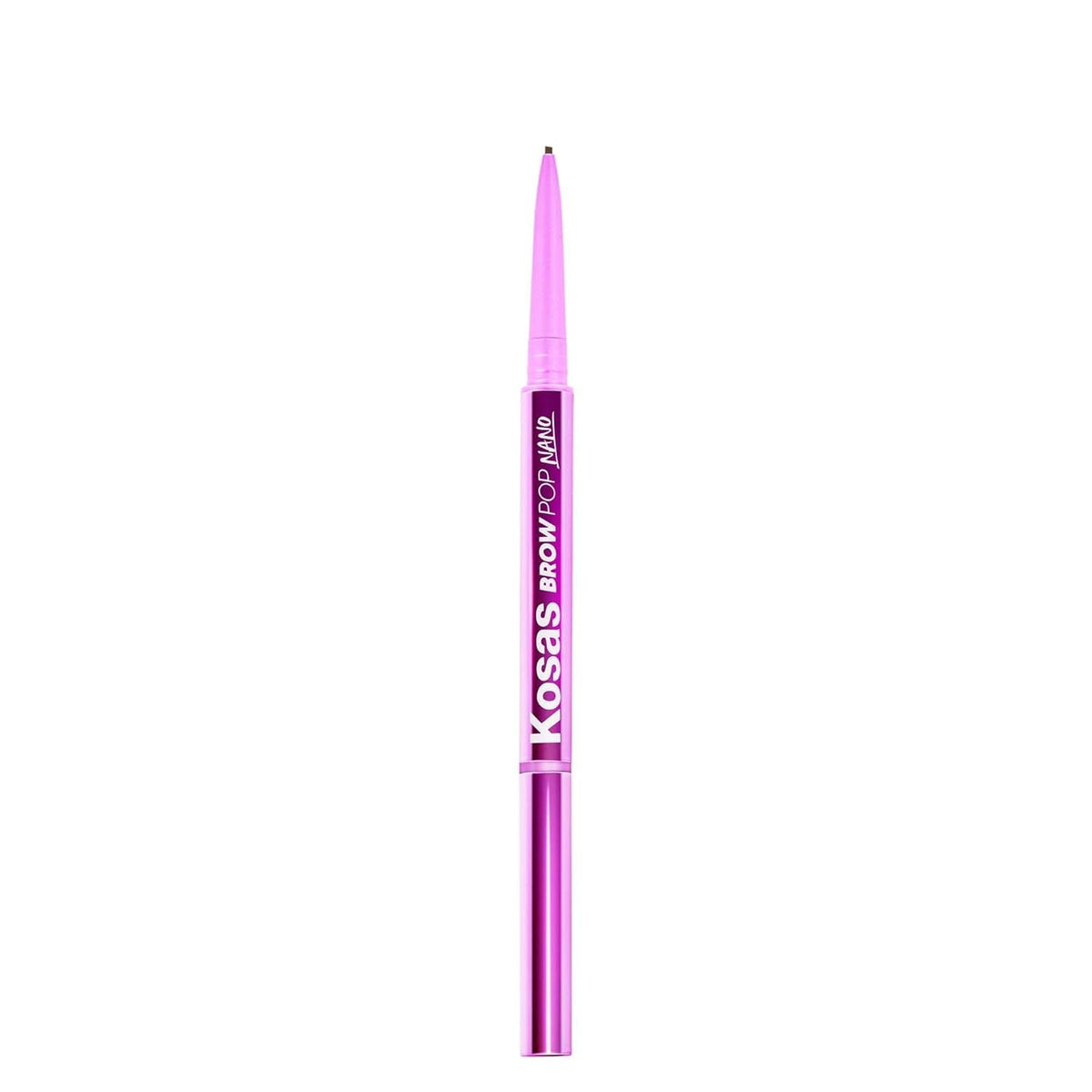 Kosas Brow Pop Nano Ultra-Fine 1mm Eyebrow Pencil with Spoolie, Taupe | Ultra-fine 1mm brow pencil with a spoolie to create precise, hair-like strokes for natural-looking definition.