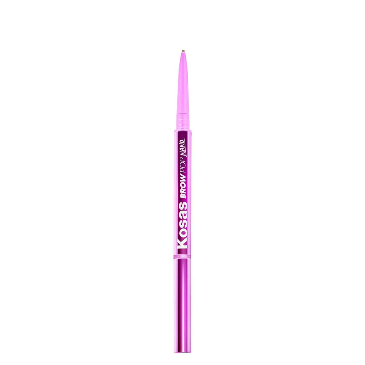 Kosas Brow Pop Nano Ultra-Fine 1mm Eyebrow Pencil with Spoolie, Taupe | Ultra-fine 1mm brow pencil with a spoolie to create precise, hair-like strokes for natural-looking definition.