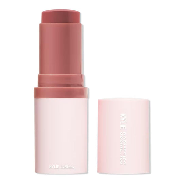 KYLIE Powder Blush Stick | Color: Meet Me There (Pink Nude) | Size 0.42 oz | Cream-to-Powder Formula, Soft-Matte Finish, Vegan & Long-Lasting