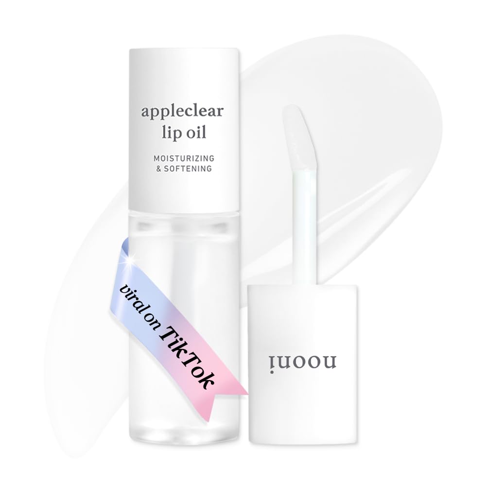 NOONI Korean Lip Oil - Applepeony | Long-Lasting, Moisturizing, Plumping, Revitalizing for Dry Lips, Waterproof, No Peel Off, Hydrating Lip Stain, Stocking Stuffers, Cute Stuff, 0.12 FL Oz