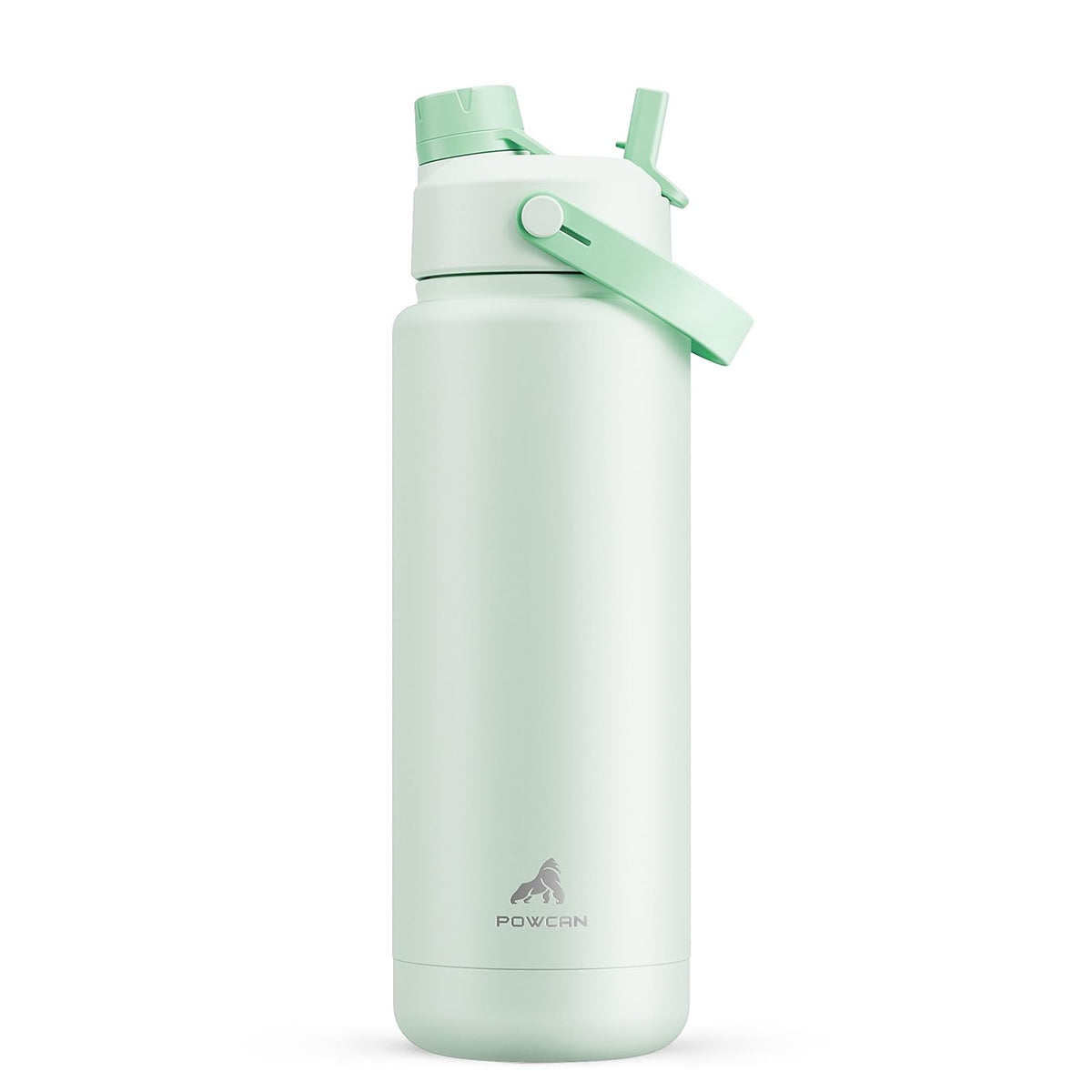 POWCAN 26 oz Insulated Water Bottle with 2-in-1 Straw and Spout Lid, Keep Cold 24H, Leak-Proof, Fits in Car Cup Holder, Stainless Steel Water Bottle for Sports, Travel, and School (Cotton Candy)