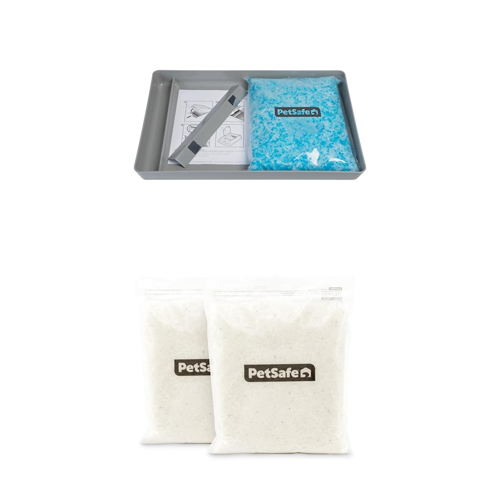 PetSafe ScoopFree 4.3 lb Bags (2 Pack) Premium Crystal Cat Litter - Outperforms Clay Litter - Refill Packs - Reusable Tray Compatible - Fresh Scent