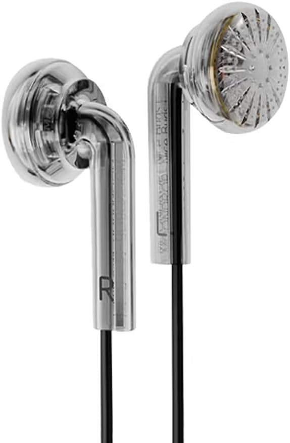Moondrop Nice Buds Flat-Headed Earbuds with 3.5mm Stereo Plug (Transparent No Mic)
