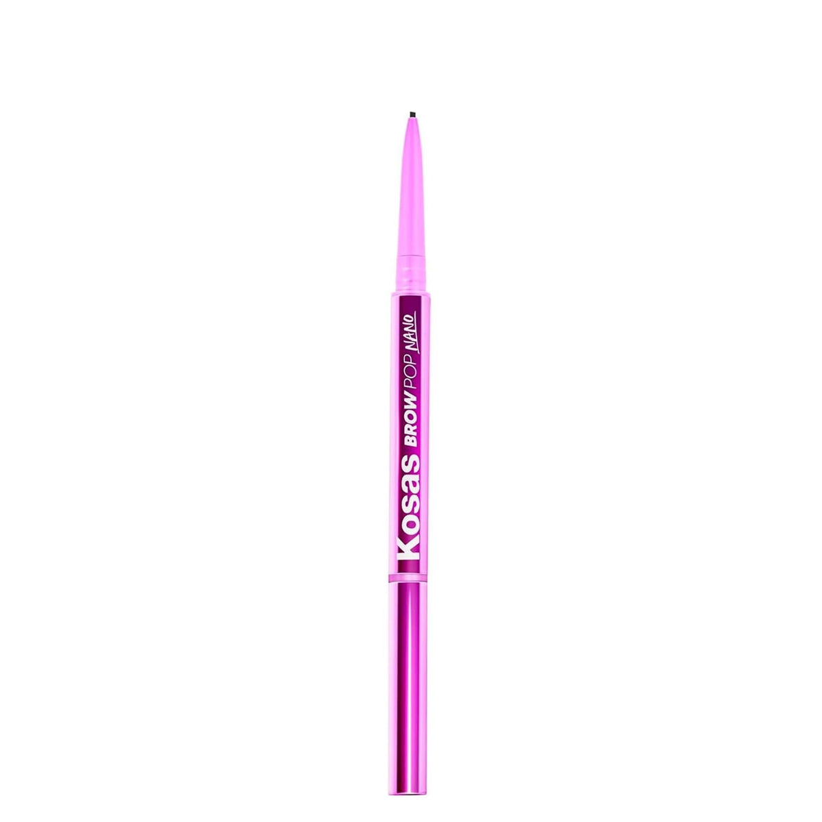 Kosas Brow Pop Nano Ultra-Fine 1mm Eyebrow Pencil with Spoolie, Taupe | Ultra-fine 1mm brow pencil with a spoolie to create precise, hair-like strokes for natural-looking definition.