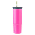 Owala FreeSip Tumbler Insulated Stainless Steel Water Bottle with Built-in Straw and Side Handle, For Travel, Work, School, and Sports, 40oz, BPA Free, Leak Proof, Strawberry Fields