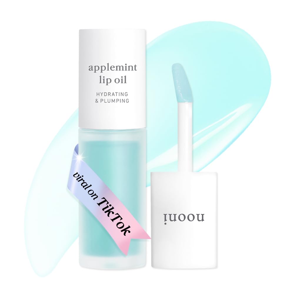 NOONI Korean Lip Oil - Applepeony | Long-Lasting, Moisturizing, Plumping, Revitalizing for Dry Lips, Waterproof, No Peel Off, Hydrating Lip Stain, Stocking Stuffers, Cute Stuff, 0.12 FL Oz