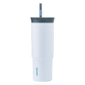 Owala FreeSip Tumbler Insulated Stainless Steel Water Bottle with Built-in Straw and Side Handle, For Travel, Work, School, and Sports, 40oz, BPA Free, Leak Proof, Strawberry Fields