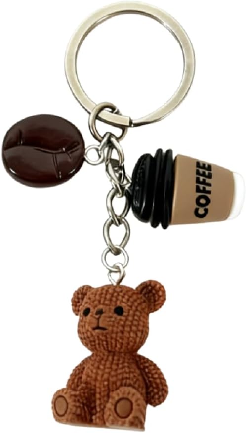 Bear Party Favor Keychains Coffee Charms Animals Theme Party Return Favors Supplies